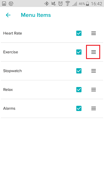 samsung s5 android Fitbit Charge 2 account tracker menu items move - Copy