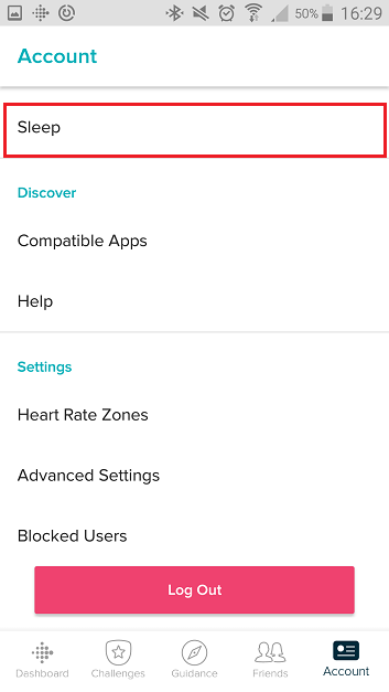 samsung s5 android Fitbit Charge 2 account choose sleep